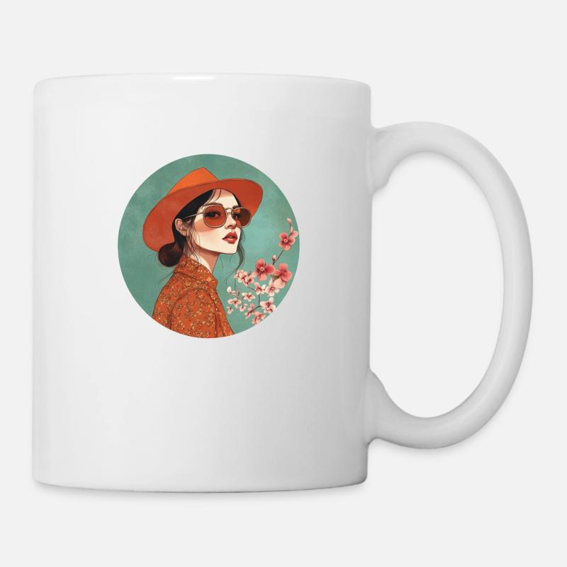 Stilvolle Eleganz: Zeitloser Boho-Chic! - Tasse - Weiß