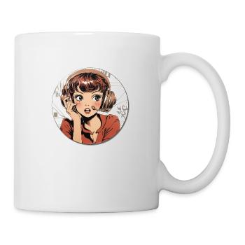 Retro Hotline : Charme élégant des années 50 ! - Mug blanc - blanc - Droite