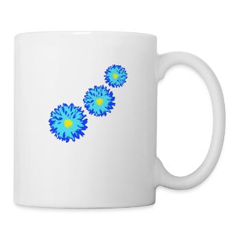Beaucoup de jolies fleurs motif décoratif coloré belle - Mug blanc - blanc - Droite
