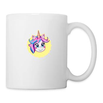 Licorne souriante Illustration magique - Mug blanc - blanc - Droite