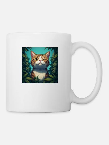 Der entspannte Kater - Tasse - Weiß
