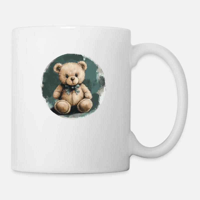 Elegant teddy bear: Cuddly nostalgia! - Mug - white