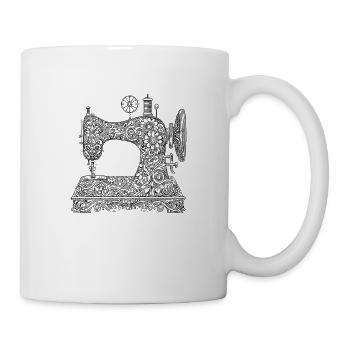 Machine à coudre - Mug blanc - blanc - Droite