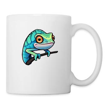 Adventurous Blue Lizard on a Branch - Mug - white - Right