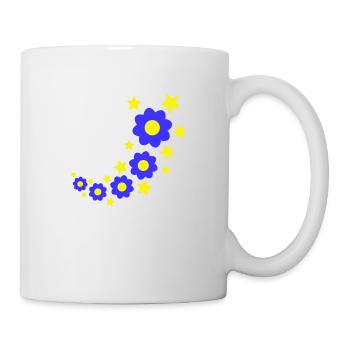 Beaucoup de fleurs colorées belle conception de motif décoratif - Mug blanc - blanc - Droite