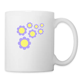 Beaucoup de fleurs colorées belle conception de motif décoratif - Mug blanc - blanc - Droite