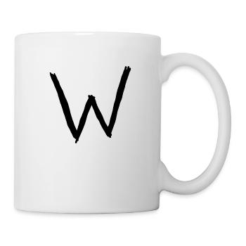 Buchstaben W - Tasse - Weiß - Rechts