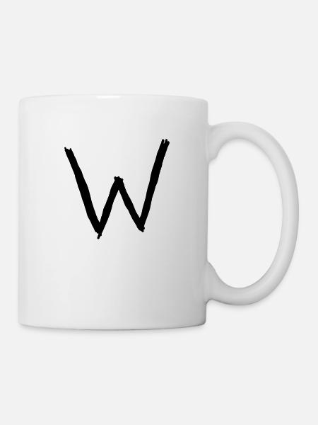 Buchstaben W - Tasse - Weiß