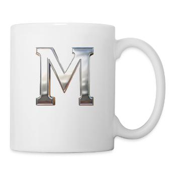 Chrome ,, M " Metallic - Mug - white - Right
