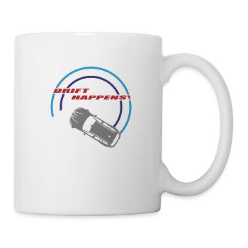 "drift happens!" Logo - Tasse - Weiß - Rechts