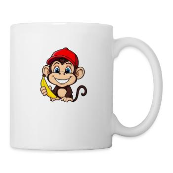 Monkey & Banana - Cartoon Fun - Mug - white - Right