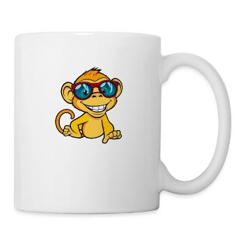 Cool Monkey Sunglasses Design - Mug - white - Right