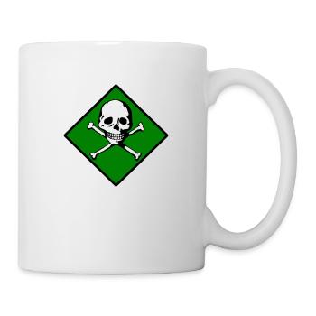 Schädel und Knochen - Tasse - Weiß - Rechts