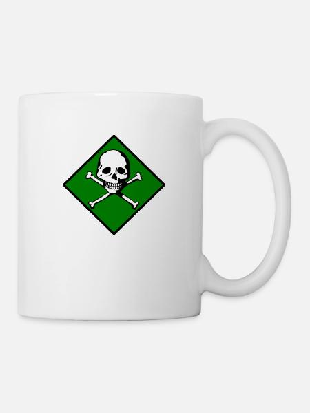 Schädel und Knochen - Tasse - Weiß
