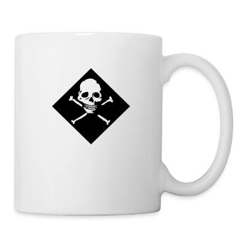 Schädel und Knochen - Tasse - Weiß - Rechts