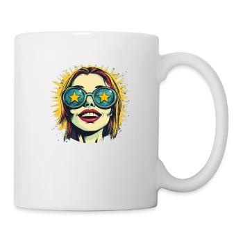 Starry Eyed : Votre style rétro lumineux ! - Mug blanc - blanc - Droite