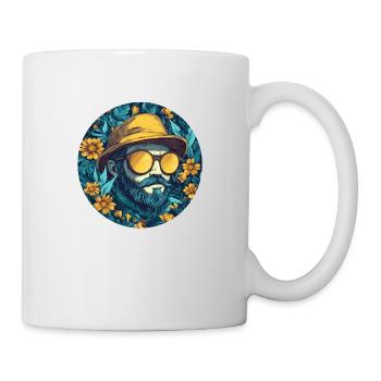 Botanischer Flair: Stilvoller Retro-Look! - Tasse - Weiß - Rechts