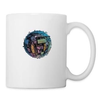 Cyberwelt: Die Zukunft in einer Sphäre! - Tasse - Weiß - Rechts