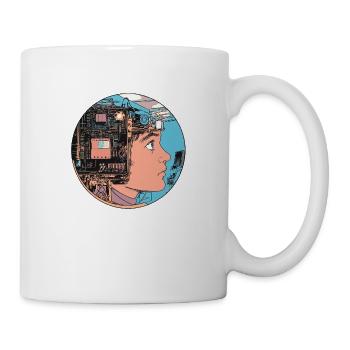 Cybersinn: Mensch und Maschine vereint! - Tasse - Weiß - Rechts