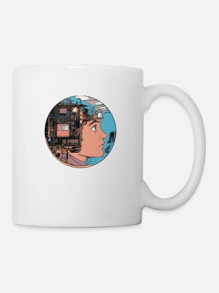 Cybersinn: Mensch und Maschine vereint! - Tasse - Weiß