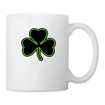 Shamrock Three Leaves Lucky Symbol Green Plant - Mug - white - Right