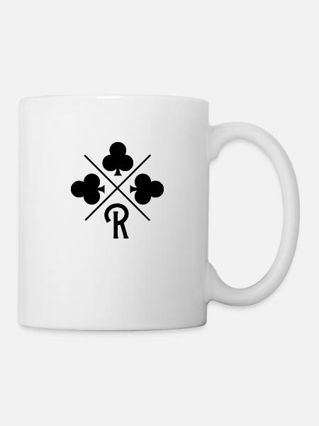 Buchstabe r Glücksklee - Tasse - Weiß