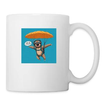 SLOTH SKY DIVING Live Life to the MAX!! - Mug - white - Right