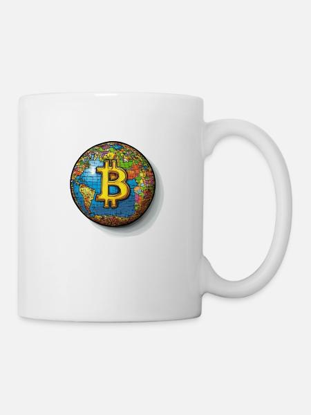 Bitcoin Global: The currency without borders! - Mug - white