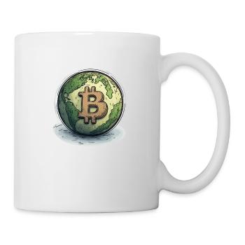 Bitcoin Globus: Eine Währung für die ganze Welt! - Tasse - Weiß - Rechts
