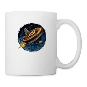 Fusée Bitcoin : Départ dans l’univers crypto ! - Mug blanc - blanc - Droite
