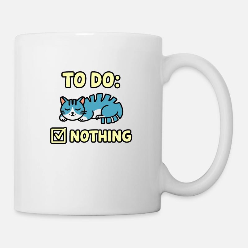 Ambiance de chat paresseux 2 - Mug blanc - blanc