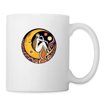 Déesse rétro de la lune - Mug blanc - blanc - Droite