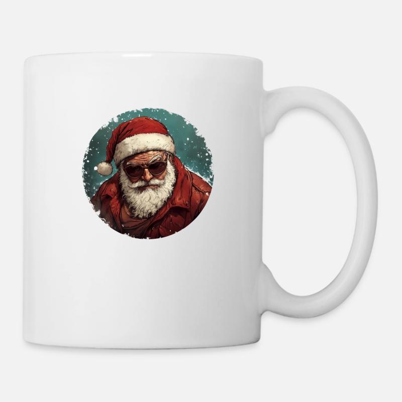 Rebellious Santa: Christmas with coolness! - Mug - white