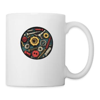 Screw chaos: Technology meets creativity! - Mug - white - Right