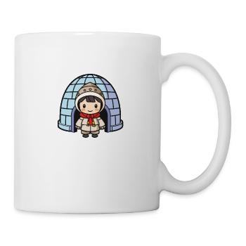 iglu eskimo mädchen - Tasse - Weiß - Rechts