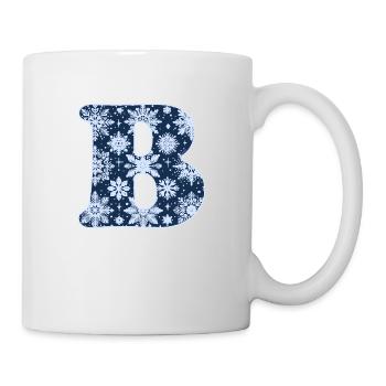 Letter B Snowflakes - Mug - white - Right