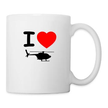 Hubschrauber - Tasse - Weiß - Rechts