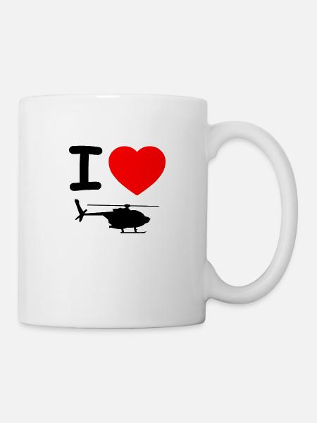 Hubschrauber - Tasse - Weiß