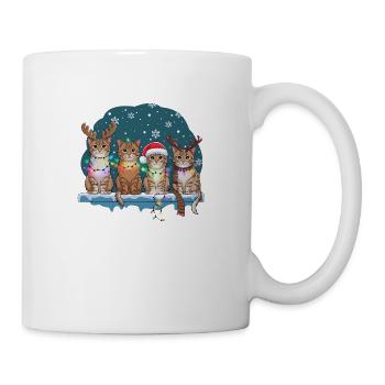 Four Cats Christmas Led Lights - Mug - white - Right
