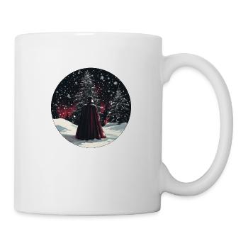 Dunkler Wächter im Winterwald - Tasse - Weiß - Rechts