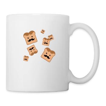 Toast with moustache - Mug - white - Right