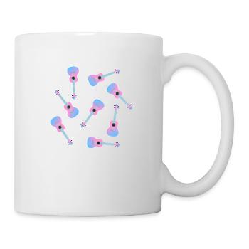 Ukulélé rose - Mug blanc - blanc - Droite