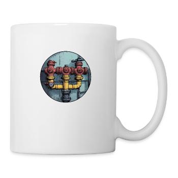 Construction de tuyaux industriels - Mug blanc - blanc - Droite