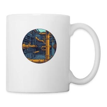 Systèmes de tuyauterie industriels - Mug blanc - blanc - Droite