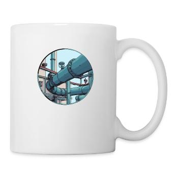 Moderne Rohrkonstruktion – Funktion und Ästhetik - Tasse - Weiß - Rechts