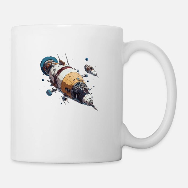 Vision de l’avenir du voyage spatial : la nouvelle ère de l’Al - Mug blanc - blanc