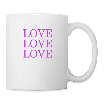 Love Love Love - Tasse - Weiß - Rechts