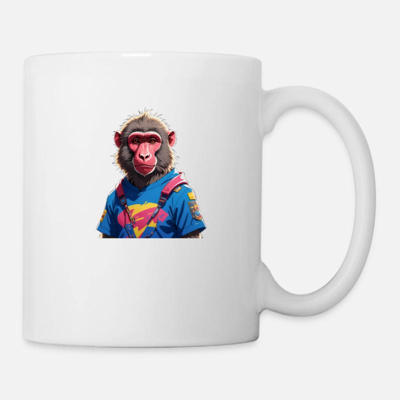 Pavian - Tasse - Weiß