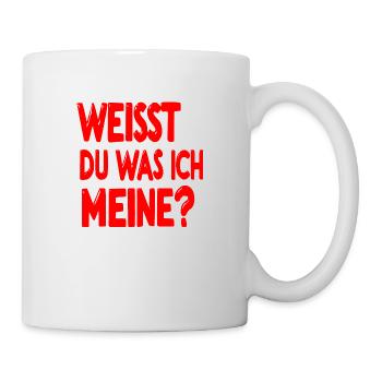 Vous voyez ce que je veux dire ? -rouge - Mug blanc - blanc - Droite