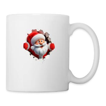 Santa in the hole from the front 3 - Mug - white - Right
